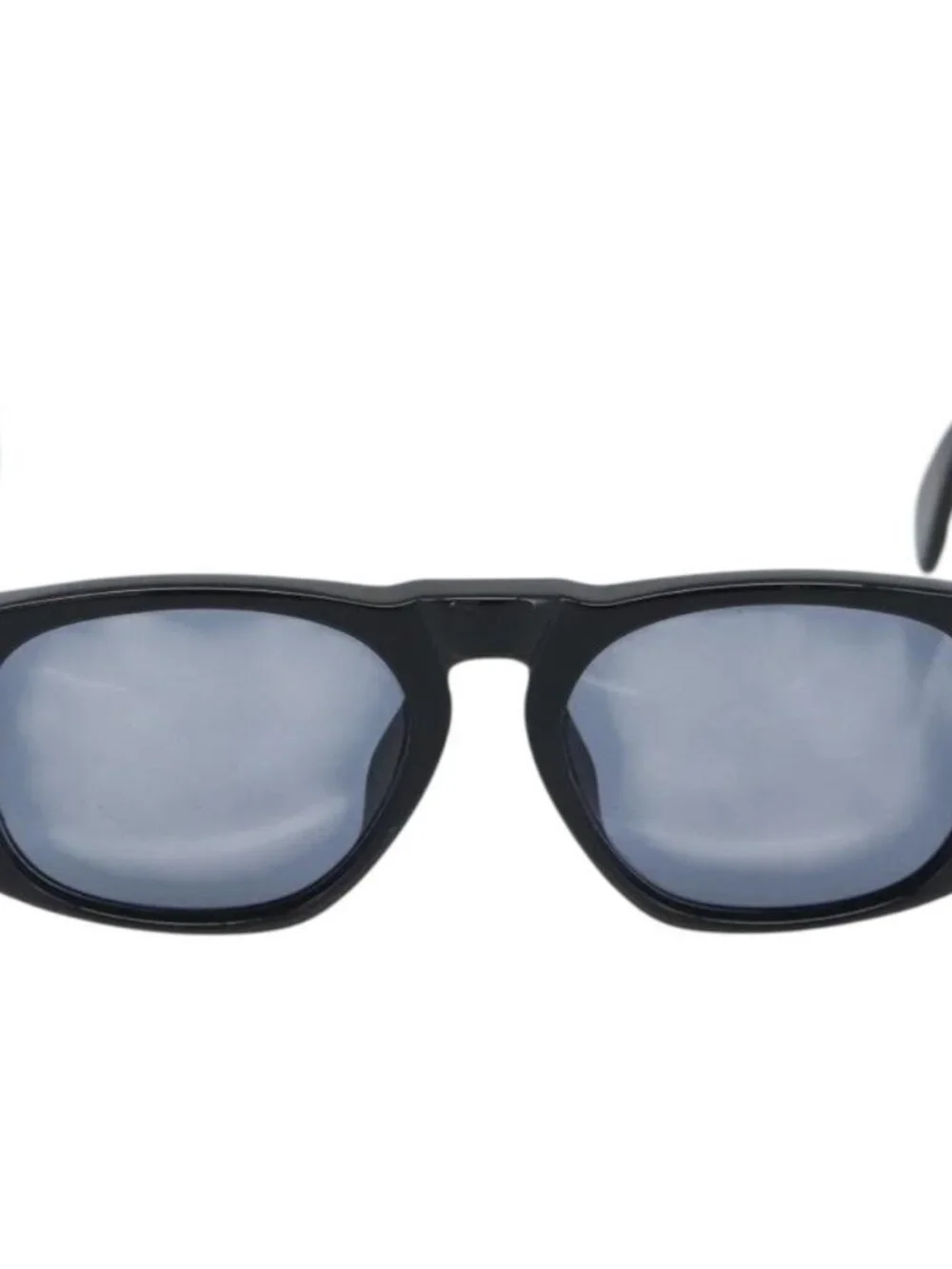 CHANEL Sunglasses Plastic Black Gold CC Auth bs35953